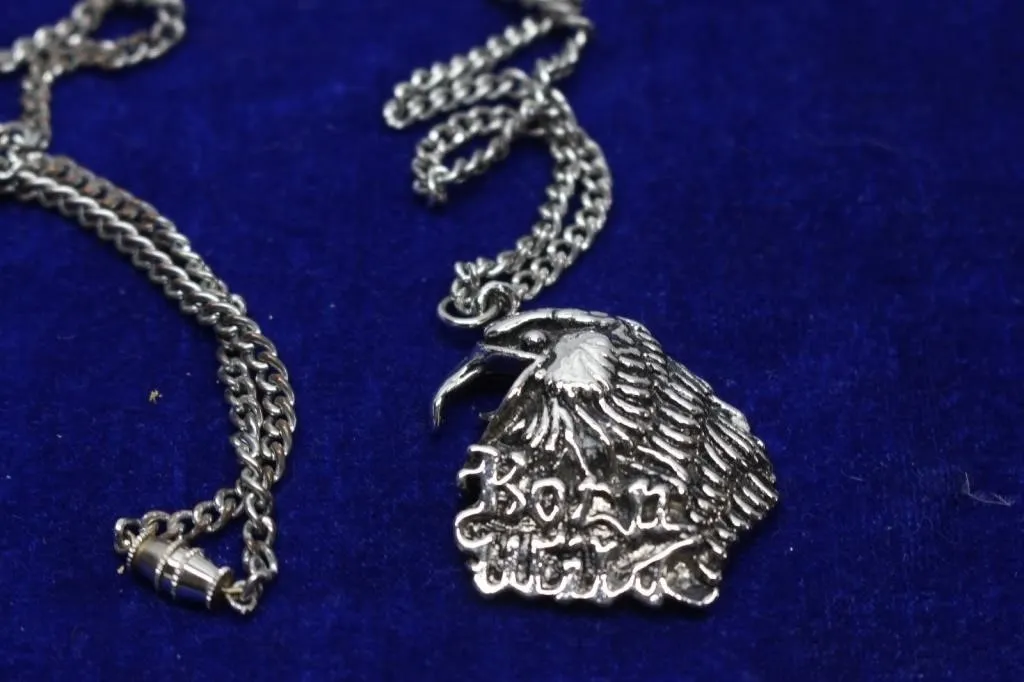 Raven Head Pendant Necklace, Born Wild