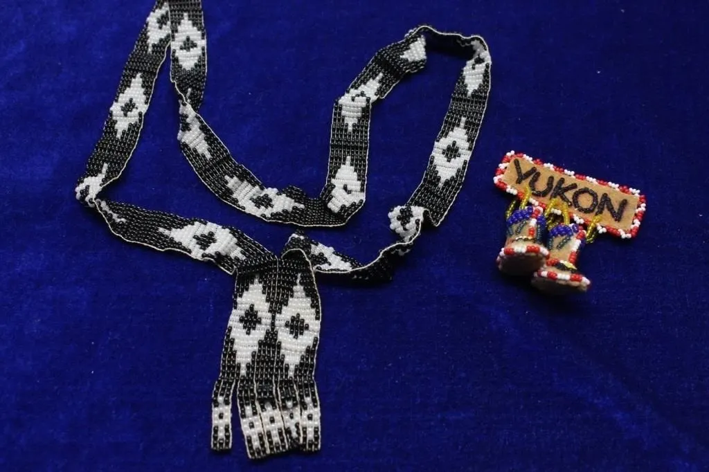 Beaded Yukon Souvenir Booties with Strap
