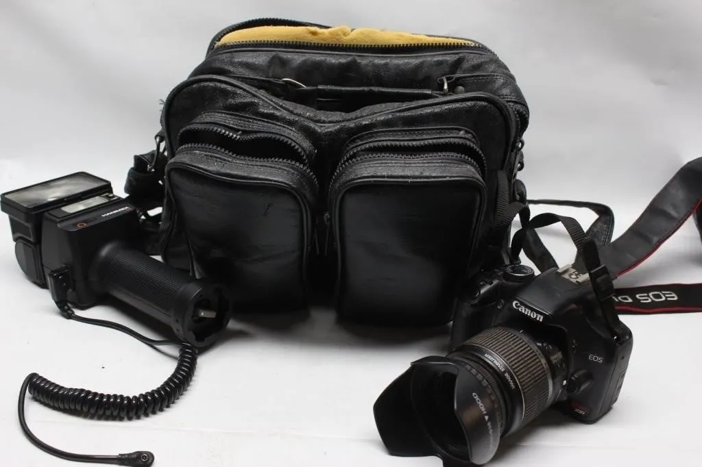 Canon EOS Rebel XSi DSLR Camera with Lens & Bag