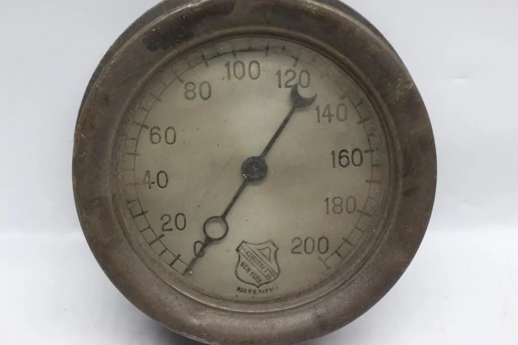 Ashcroft 0-200 PSI Brass Pressure Gauge