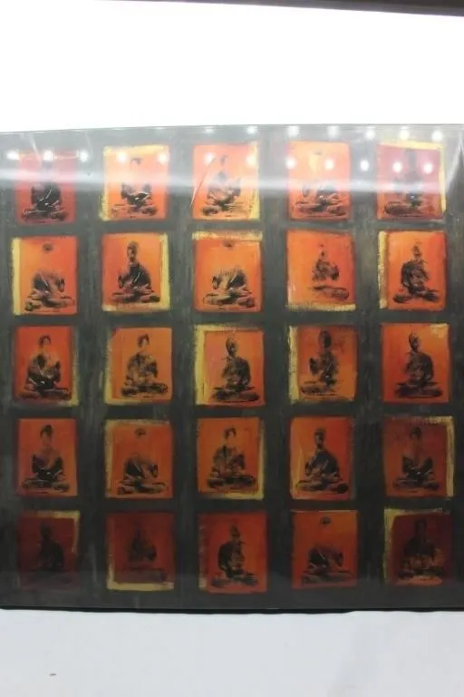 Framed Buddha Grid Print Art