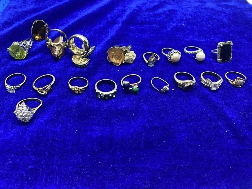 Assorted Costume Rings, Various Styles