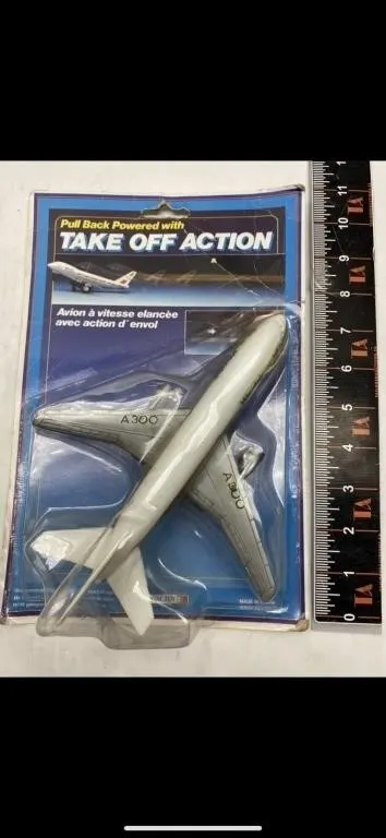 Pull Back Powered A300 Toy Airplane