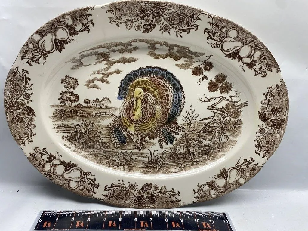 Vintage Turkey Platter, Made in Japan, c. 1950