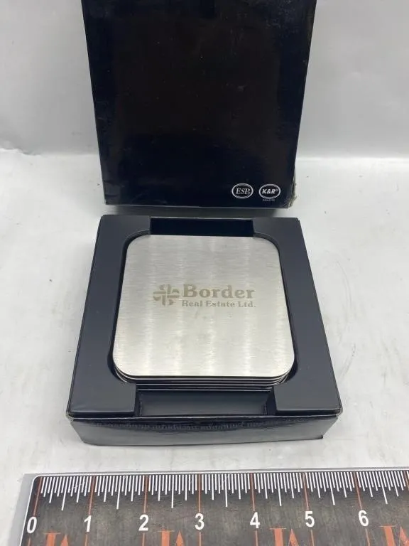 Border Real Estate Ltd. Stainless Steel Coaster