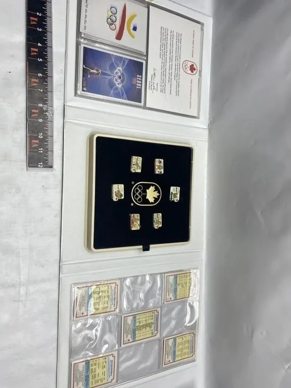 1992 Kraft Canada Olympic Pin Set & Card Album