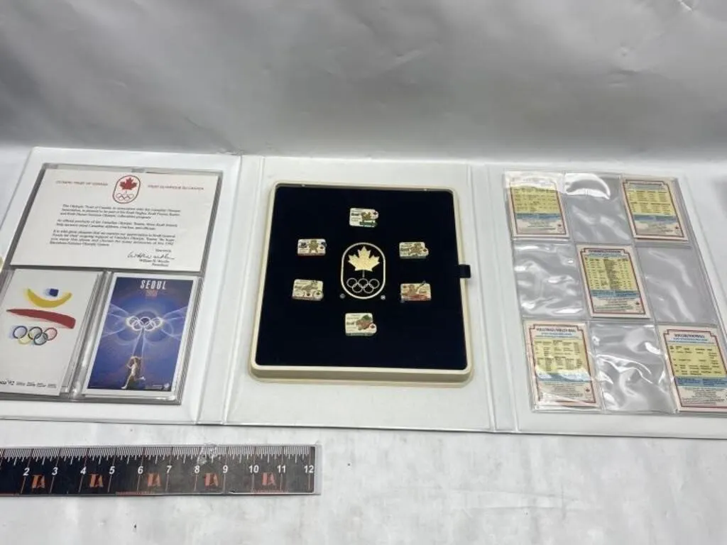 1992 Kraft Canada Olympic Pin Set & Card Album