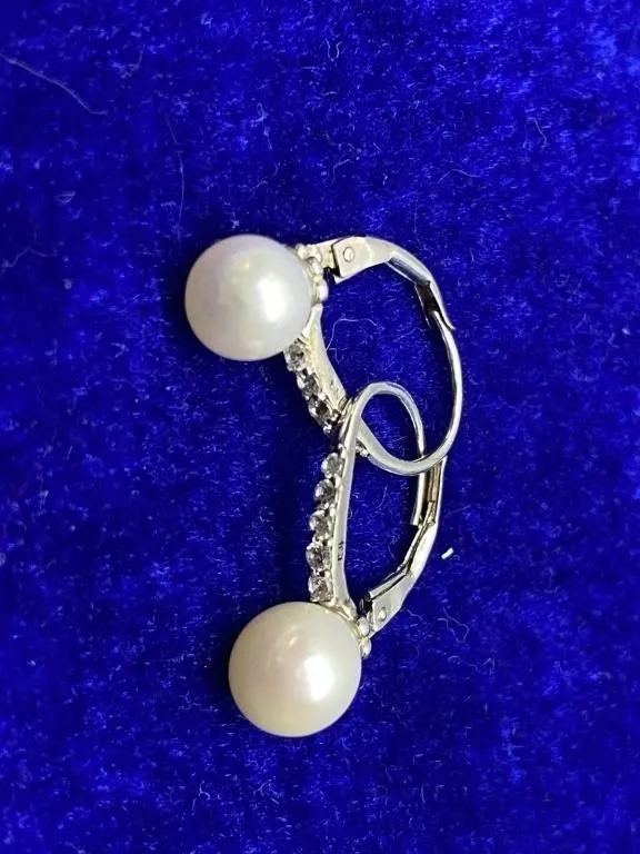 925 Freshwater Pearl Sterling Silver Drop Earrings
