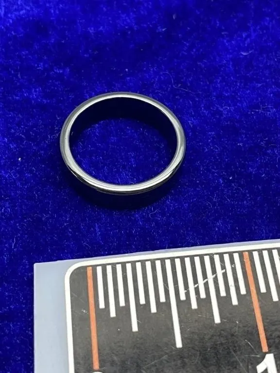 Black Alaskan Diamond Wedding Band, Size 8.75
