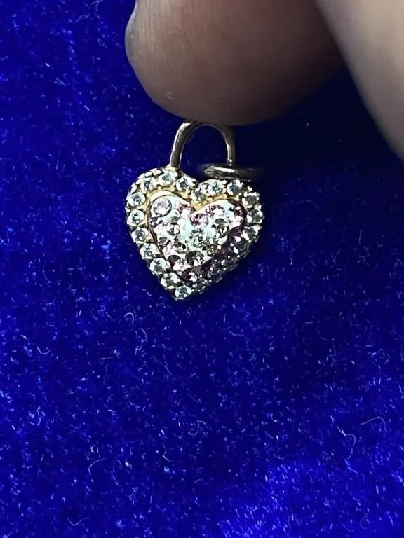 Hillberg & Berk Sterling Silver Crystal Heart