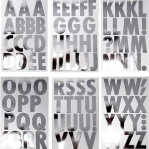 Lot of 2 - Big Font Alphabet Letter Stickers