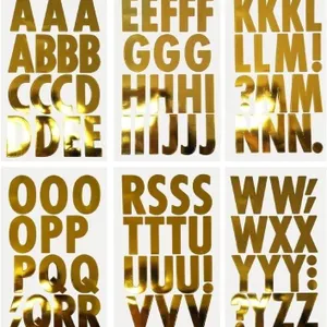 Lot of 5 - Big Font Alphabet Letter Stickers, Caps