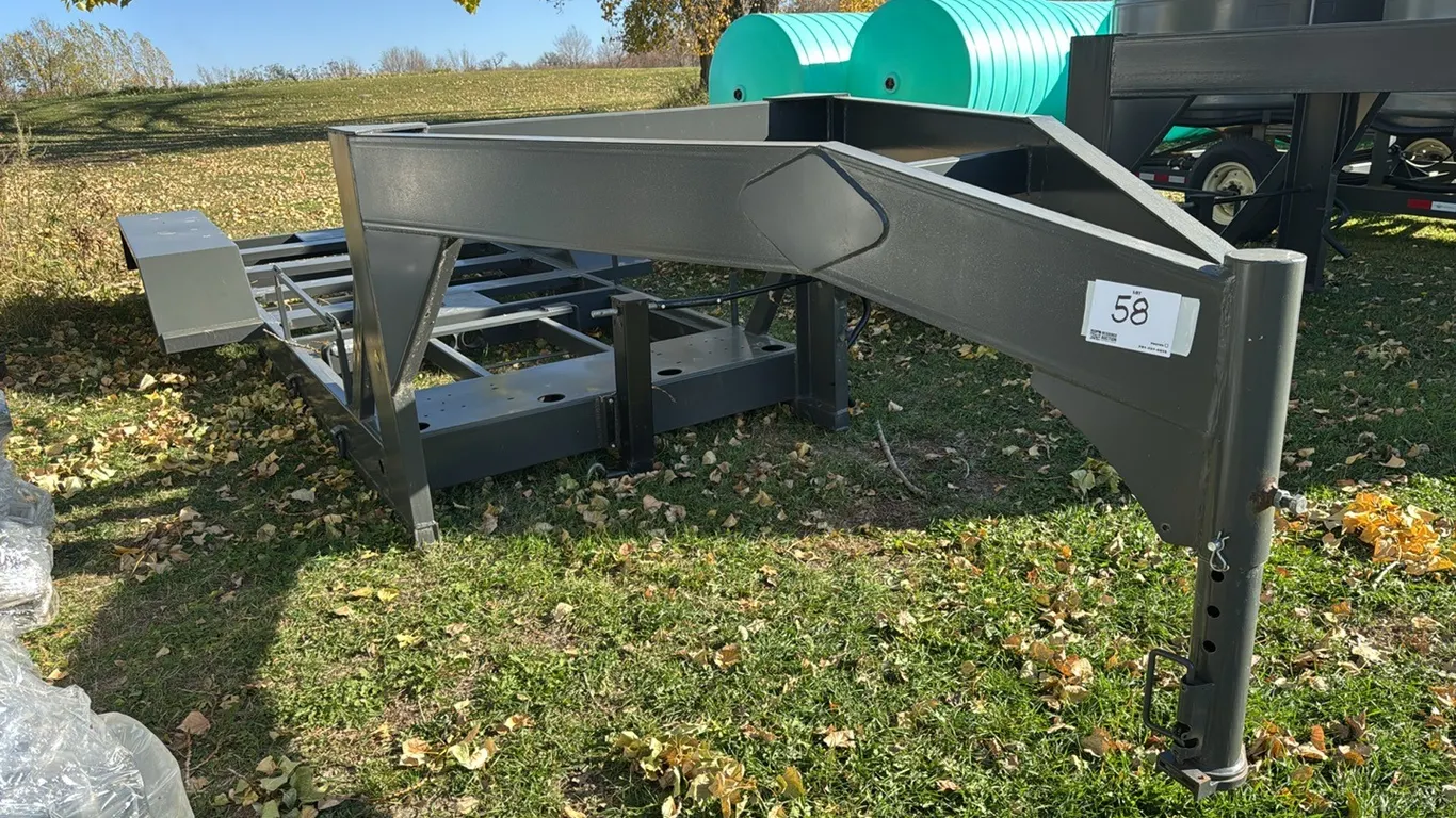 Unused 17’x69” triaxle gooseneck nurse trailer frame
