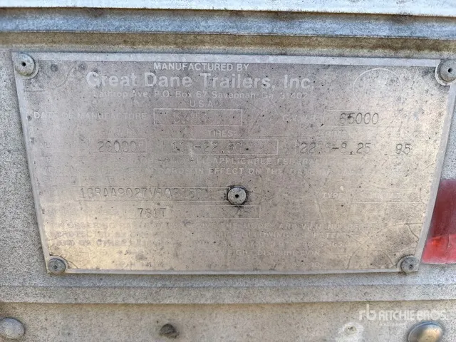 1997 Great Dane 45 ft T/A Van Trailer