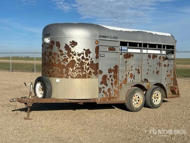 2001 14 ft T/A Livestock Trailer