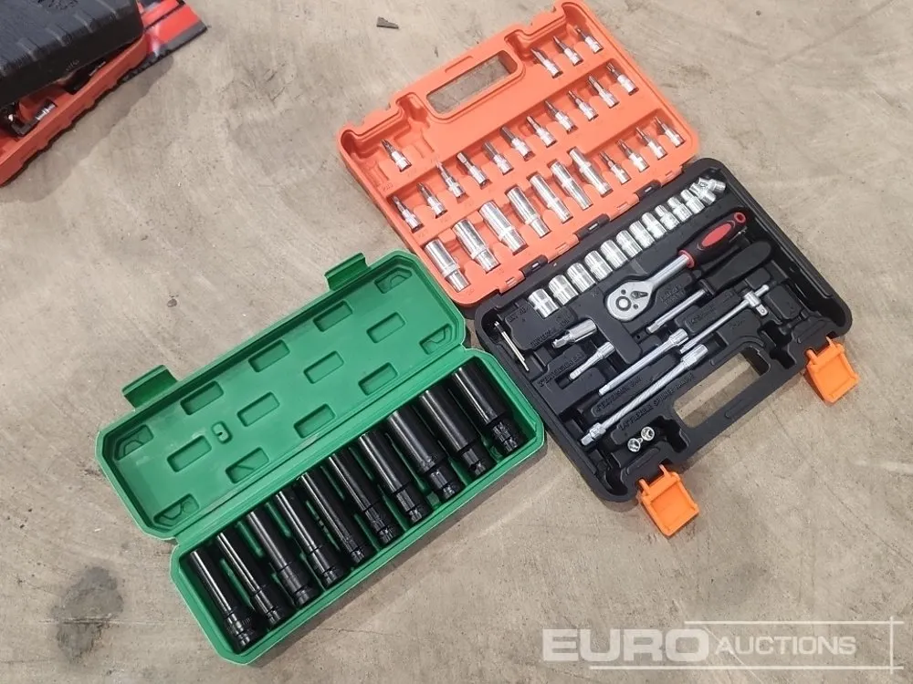 Unused 10Pc Long Reach Impact Socket Set & 53Pc Socket/Bit Set