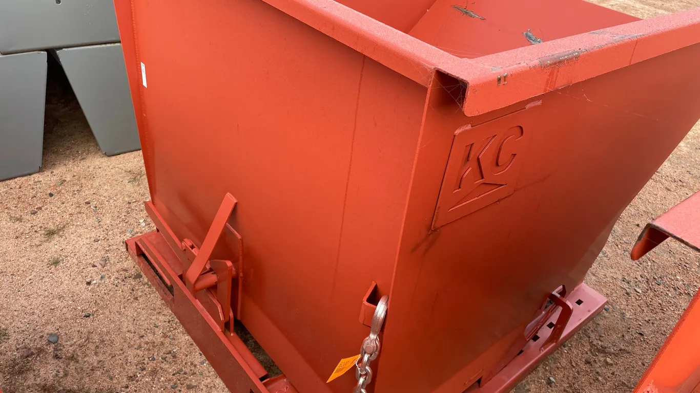New KC 2.0 Cubic Yard Self Dumping Hopper with Fork Pockets