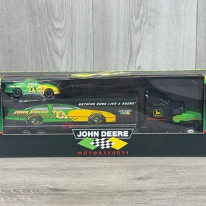 John Deere #23 Chad Little Transporter W/Stock Car, 1/64, Racing Champions