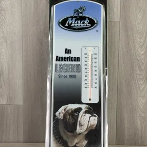 Mack Stamped Steel Thermometer, 24"H  × 8" W, First Gear