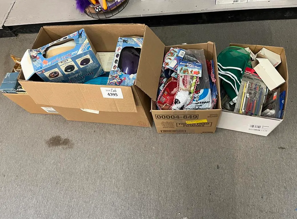 (4) Boxes of Assorted Items