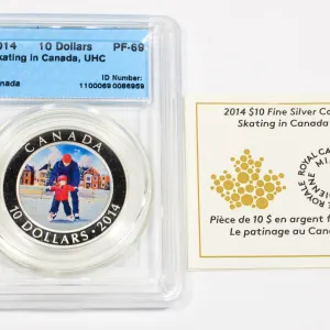 2016 CANADA $10 SKATING IN CANADA 1/2 OZ FINE