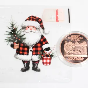 SANTA AT FIREPLACE MERRY CHRISTMAS 1 OZ .999 FINE