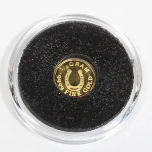 1/4 G .9999 FINE GOLD LUCKY HORSE SHOE ROUND
