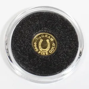 1/4 G .9999 FINE GOLD LUCKY HORSE SHOE ROUND