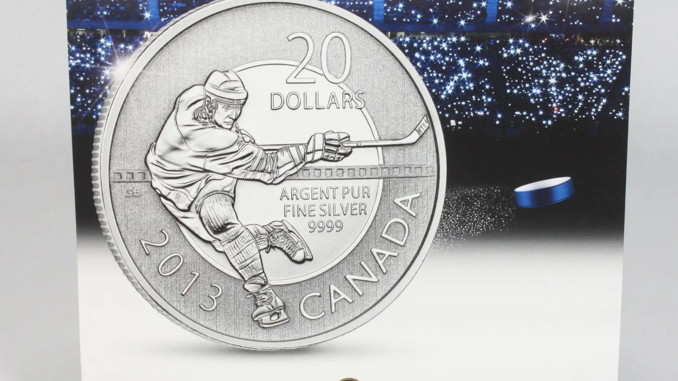 2013 1/4 OZ SILVER HOCKEY #7 $20 FOR $20 SERIES.