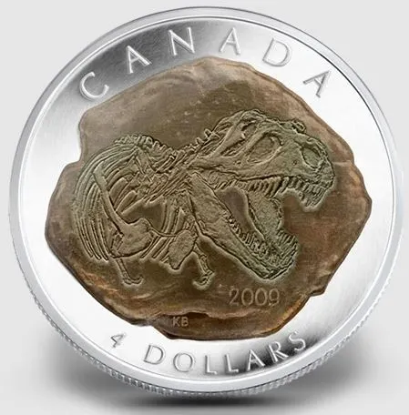 2009 CANADA $4 DINOSAUR COLLECTION