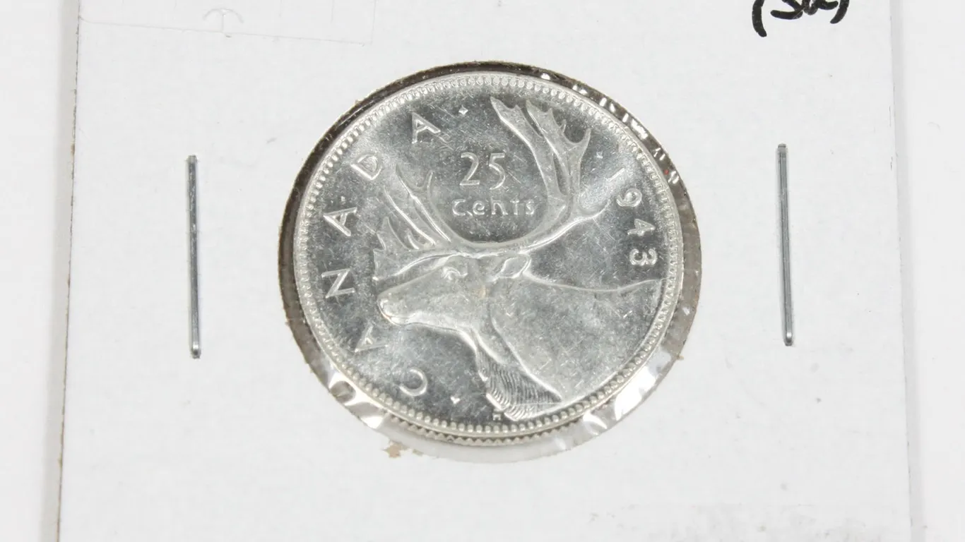 1943 CANADA SILVER 25 CENT