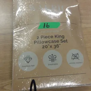 STORE RETURN (AS IS):  3 PAIR OF KING SIZE PILLOWCASES (GREY)