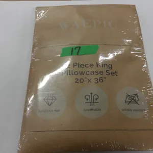 STORE RETURN (AS IS):  3 PAIR OF KING SIZE PILLOWCASES (GREY)