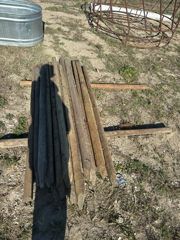 22 3” fence posts