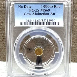 Cow Abduction 1/500oz Gold Coin PCGS MS69