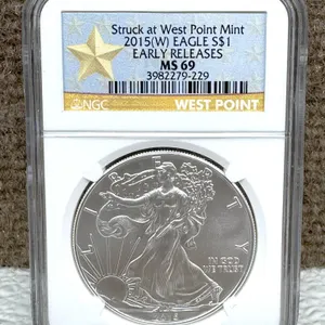 2015 W Silver Eagle NGC MS69 Early Releases