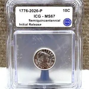 1776-2026-P ICG MS67 Dime SemiQ Initial Release