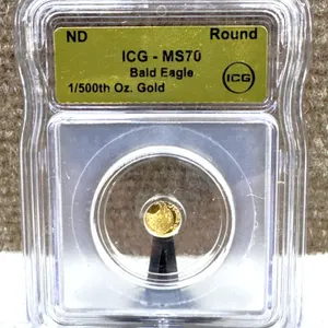 ICG MS70 1/500th Oz Gold Bald Eagle Coin