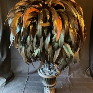 Decorative Feather Arrangement in Urn Planter