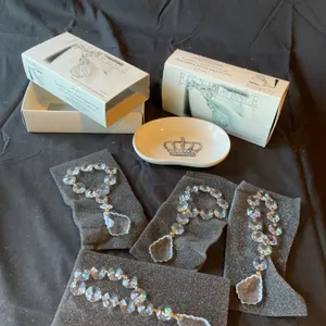 Fifth Avenue Crystal Napkin Rings & Decorative Dish