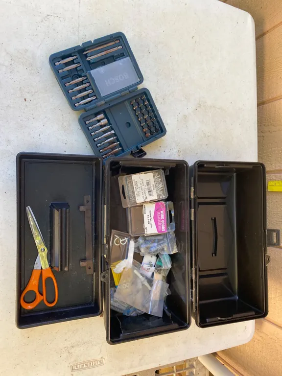 Bosch Drill Bit Set and Sears Utility Box with Accessories
