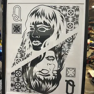 Black and White framed poster