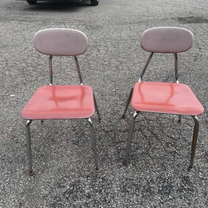 Red Retro Modern Chair Set