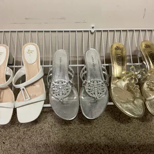 Three Pairs of Women’s Heeled Sandals from Various Brands