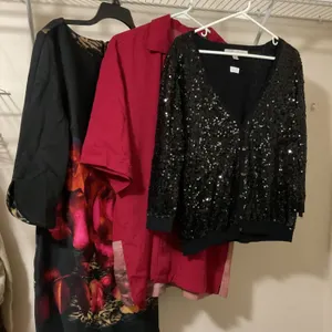 Women’s and Men’s Apparel: Dresses, Cardigan, and Shirt