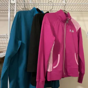 Three Women’s Zip-Up Jackets (Fila, Danskin, The North Face)