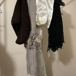 Four Women’s Scarves in Various Styles and Materials