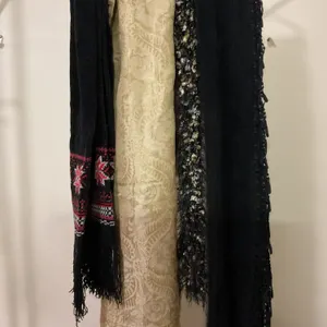 Three Vintage Scarves with Fringe Detailing