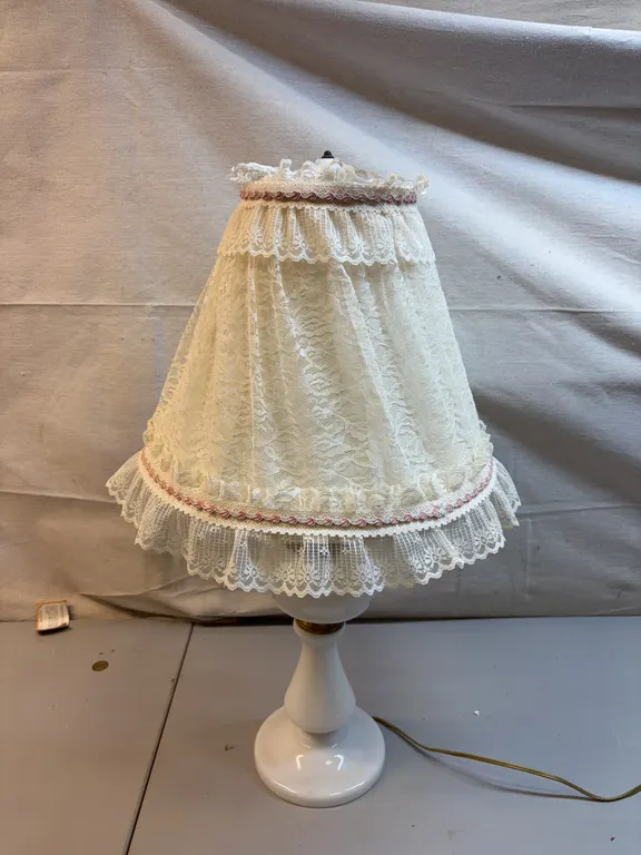 Milk Glass Table Lamp
