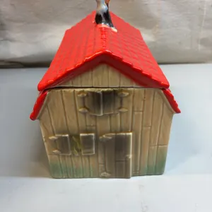 Barn-Shaped Ceramic Cookie Jar